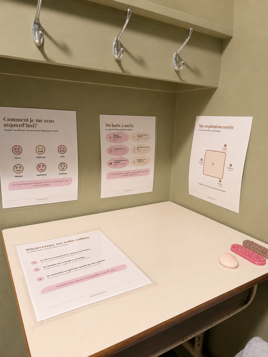 Affiches Coin Calme à imprimer pour la classe ou la maison